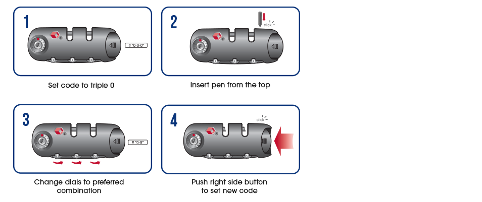 patrulje knap flydende TSA Lock Instructins | American Tourister Australia