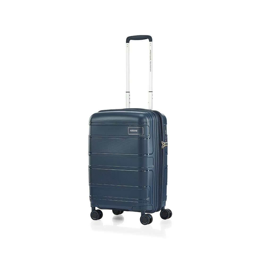 American Tourister Light Max small wheeled luggage in blue
